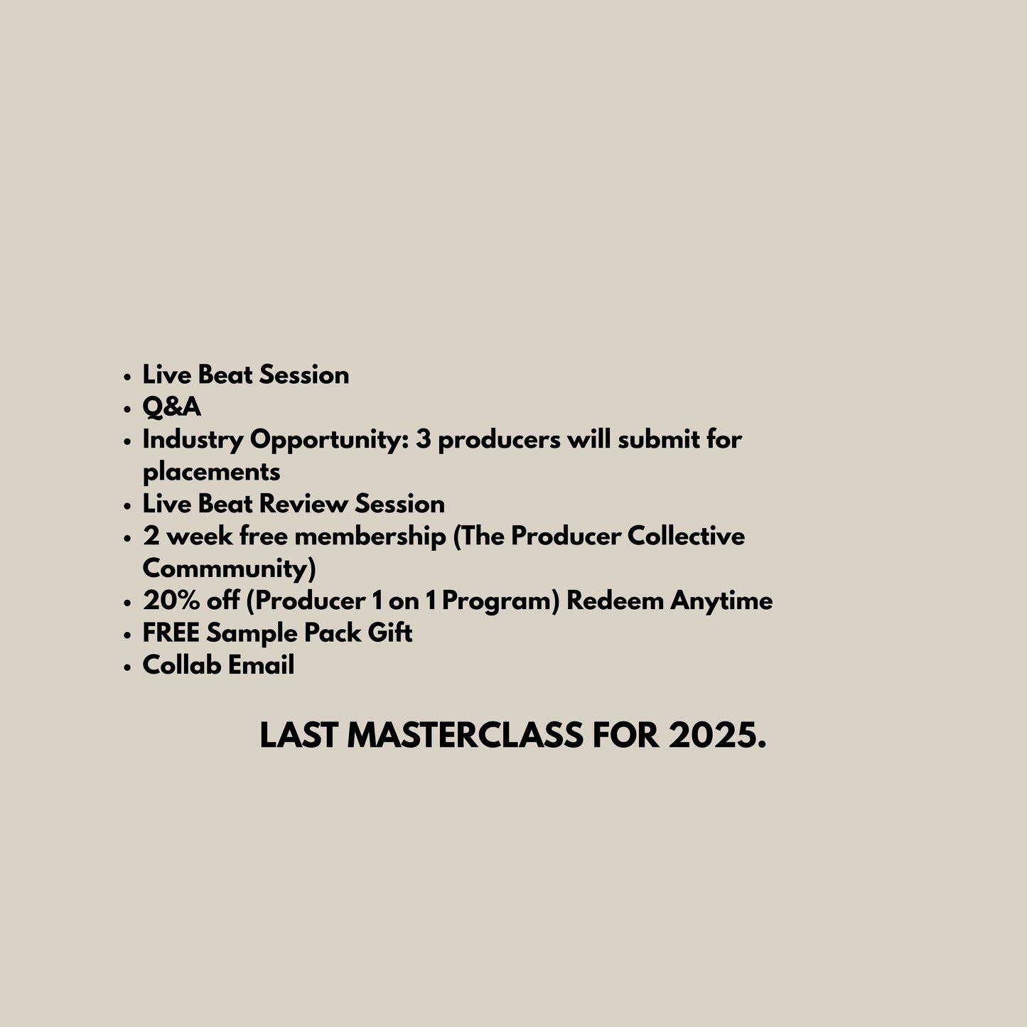 Masterclass 2025: The Producer’s Blueprint for Placements & Growth